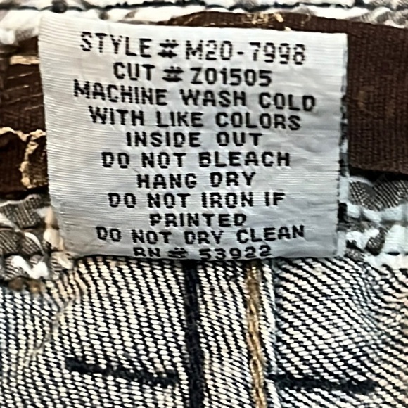 Z Cavaricci Blue Jean Bermuda Long Denim Distressed Jean Shorts Sz 6 Casual Y2K - Picture 13 of 16